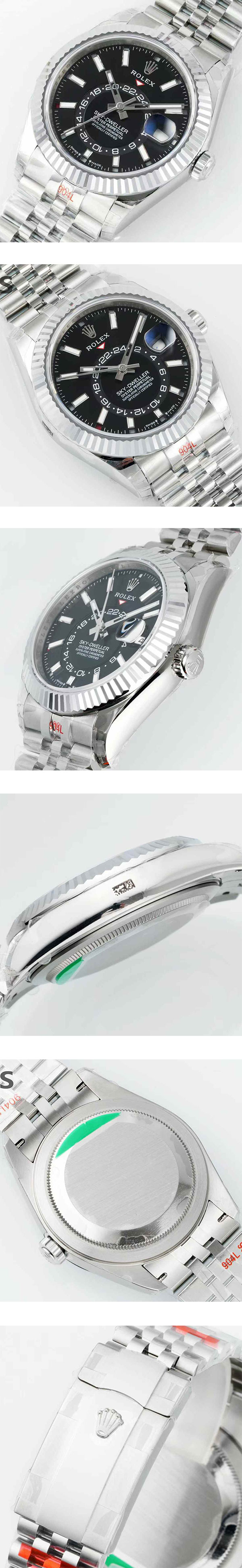 【ロレックスコピー M336934-0008】TW製 スカイドゥエラー 42mm ブラック スーパーコピー通販